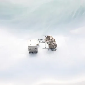 Silver dice bead and filigree cylinder charm for DIY jewelry making and bracelets