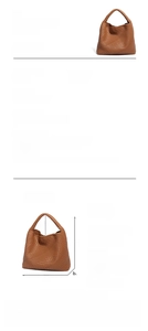 Detailed size specifications for woven tote bag including base width and handle height