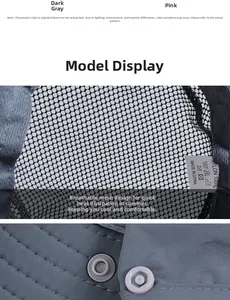 Détail de la doublure en maille respirante et du tissu 100% nylon pour chapeaux