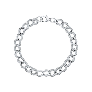 925 Sterling Silver Cuban Link Bracelet For Men Women Hip Hop Punk Vintage Zirconia Inlaid Iced Out Chain Trendy Jewelry Accessory