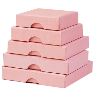 Jewelry Packaging Boxes And Velvet Drawstring Bags For Bracelet Ring Square Cardboard Gift Box Drawer Style Multi Color