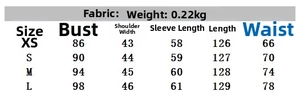 Detailed size guide table for plaid shirt dress with measurements from XS to L