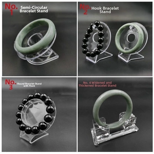 Detailed comparison of four acrylic jewelry display stands for bracelets and bangles