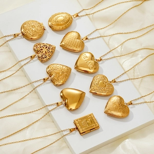Collana Medaglione A Cuore Per Donna In Acciaio Inossidabile Apribile Ciondolo Cornice Foto Gioielli Vintage