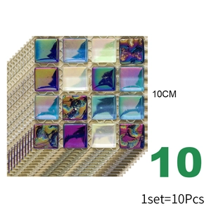 Colorful 10cm mosaic floor tiles set of 10 for kitchen and bathroom decor