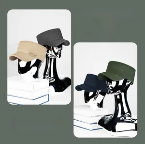 Detail view of cadet hats in four colors with SPIRIT embroidery on side panel