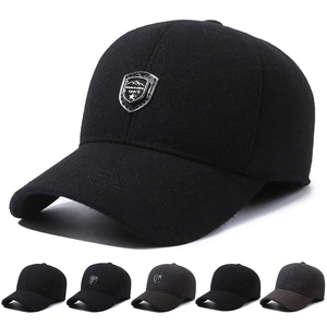 Men Winter Baseball Cap Fleece Lined Thick Warm Earmuffs Hat Outdoor Windproof Woolen Adjustable Casual Sports Hat For Men