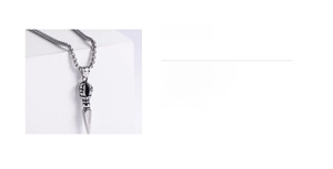 Detailed view of 316L stainless steel Buddhist Vajra pendant with size and weight info