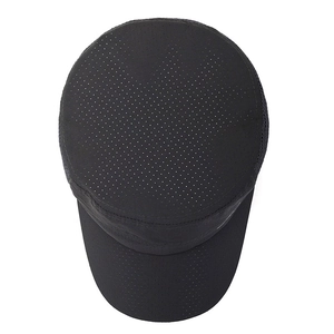 Men's breathable black mesh flat top cap for outdoor sun protection and casual wear
