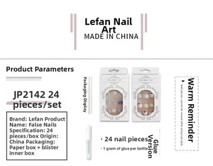 Detailansicht der Verpackung von 24 Stück French-Nagelspitzen inklusive Nagelkleber