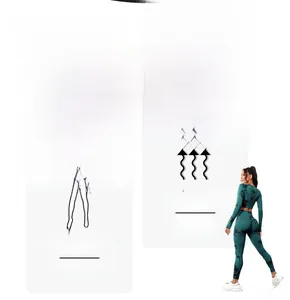 Vue macro de la tenue de yoga marbrée sans couture avec design extensible et galbant