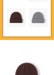 Detailed knit texture and color options for the winter wool ribbed beanie hat
