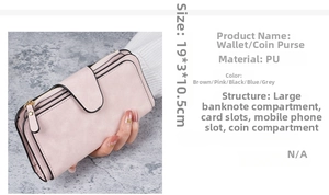 Detailed internal structure of the PU leather wallet showing phone and card slots