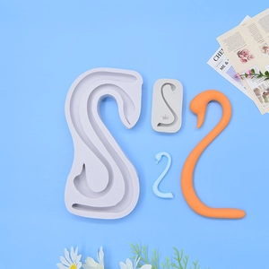 Set di stampi in silicone a forma di cigno grande e piccolo per decorazioni per torte