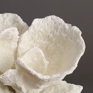 Nordic style white resin coral sculpture decor for home and office displays