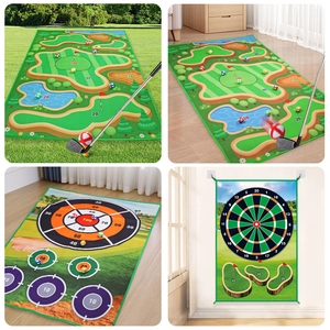 2-in-1 golf spelmat set voor kinderen voor binnen- en buitensportplezier