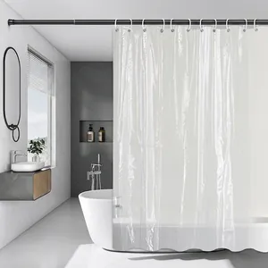 Tenda Da Doccia Trasparente PEVA Impermeabile Antimuffa Con Occhielli In Acciaio Inossidabile E Magneti Moderno Minimalista