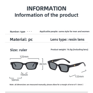 Detaillierte Größenübersicht für Kinder Vintage Sonnenbrille mit PC-Rahmen und Harzgläsern