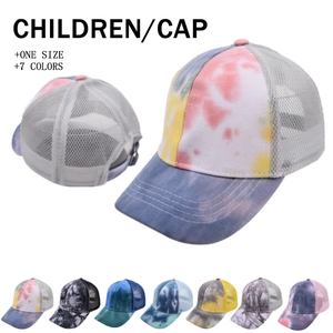 Kinder Baseball Kappe Tie Dye Atmungsaktiv Mesh Trucker Hut Verstellbar Outdoor Sommer Sonnenschutz Für Jungen Mädchen