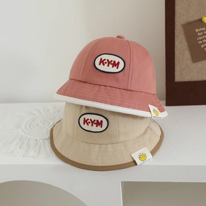 Baby Fischerhut Set aus Baumwolle mit Stickerei in den Farben Rosa und Khaki