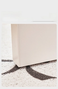 Close-up of slim PVC wire loop mat showing dust removal texture and door clearance