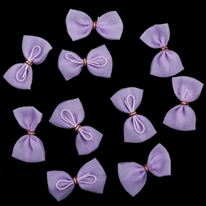 Set mit zehn violetten Schleifen aus Netzstoff für DIY-Haarschmuck und Bastelarbeiten