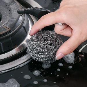 6 pack stainless steel scouring pads for kitchen cleaning on gas stove surfaces