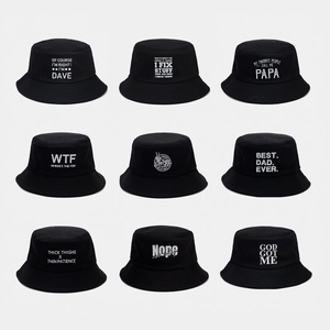 Cappello Alla Pescatora In Cotone Unisex Protezione Solare Esterno Stampa Lettere Divertenti Pieghevole Traspirante