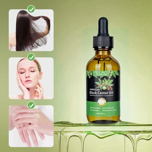 Jamaican Black Castor Oil for hair growth and skin care in 60ml brown glass bottle