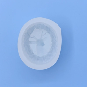 Geode crystal oval silicone mold for DIY resin cakes and handmade plaster crafts