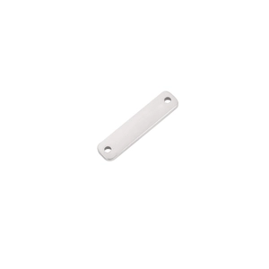 Polished rectangle stainless steel connector charm with double holes for DIY jewelry