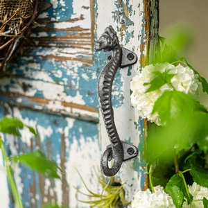 Seahorse Door Handle Cast Iron Decorative Cabinet Pull Retro Drawer Knob Nautical Ocean Theme Heavy Duty Home Hardware
