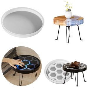Stampo In Silicone Resina Tavolo Fiume Nido Ape Rotondo Grande DIY Tavolino Vassoio Fusione Epossidica Artigianato Mobili