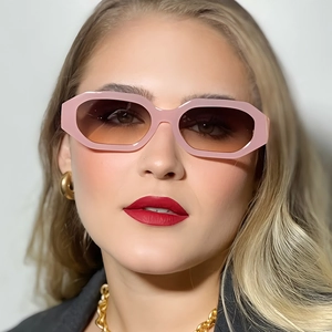 Fashion Polygonal Sunglasses UV400 Protection PC Frame Retro Geometric Sun Glasses For Men Women Outdoor Travel Trendy
