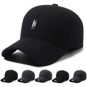Men Winter Baseball Cap Cotton Wool Thickened Warm Windproof With Ear Flaps Casual Sports Adjustable Hat