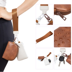 Portamonete Da Polso Donna Set Porta Carte Pelle PU Impermeabile Cinturino Nylon Rimovibile Piccola Borsa Viaggio Regalo