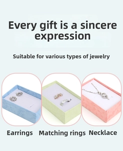 Bowknot jewelry gift boxes in blue, green, and pink colors for rings and necklaces