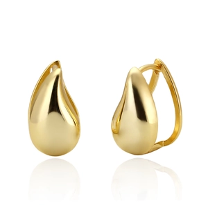 925 Sterling Silver Water Drop Earrings Glossy Teardrop Minimalist High End Fashion Accessories For Women
