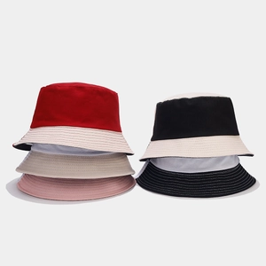 Chapeau bob réversible en coton bicolore pour protection solaire en plusieurs couleurs