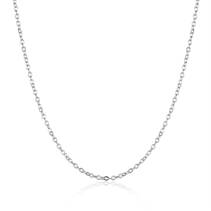 Detail view of a silver flat snake chain necklace with sleek metallic links and reflection