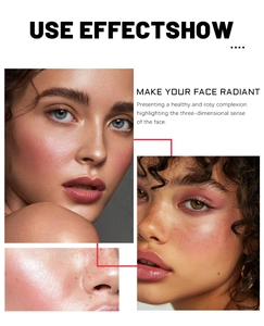 Détail de l'effet blush et illuminateur pour un teint radieux et un fini éclatant