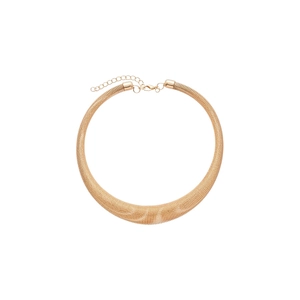 Minimalist gold irregular geometric necklace with spiral texture and lobster clasp