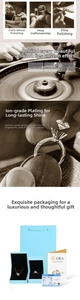 Detail showing 37% thicker ion-plated silver ring with GRA certificate and gift box