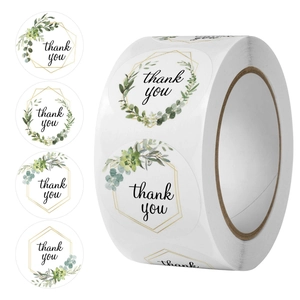Dankeschön Aufkleber Rund Selbstklebend Floral Sukkulenten Gold Geometrische Etiketten Für Hochzeit Geburtstag Party Verpackung