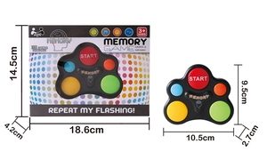Detailed size parameters for electronic memory game console with color buttons