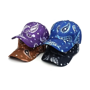 Cappello Da Baseball Con Motivo Paisley Poliestere Cappello Da Sole All'aperto Stampa Stella Luna Vintage Regolabile Stile Etnico Unisex