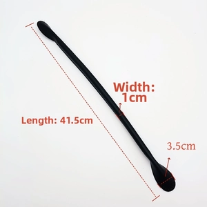 Black pebbled leather handbag handle strap 41.5cm length for DIY bag accessories