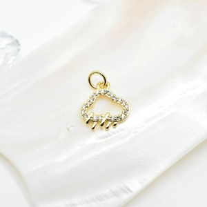 18k gold plated cloud pendant with micro-pave crystals and raindrop charms for bracelets