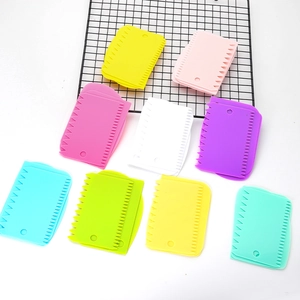 Plastic Baking Scraper Set Dough Cutter Cream Spatula Smooth Jagged Edges Cake Decorating Tools Kitchen Accessories