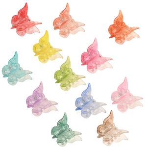 Mini Butterfly Hair Claw Clips Colorful Plastic Small Gradient Hairpins Accessories For Women Girls